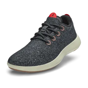 Women's Wool Runner Mizzles - Dark Grey/Bloom Red (Arid Beige Sole)