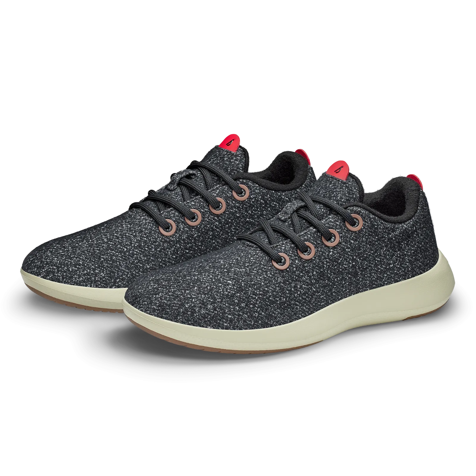 Women's Wool Runner Mizzles - Dark Grey/Bloom Red (Arid Beige Sole)