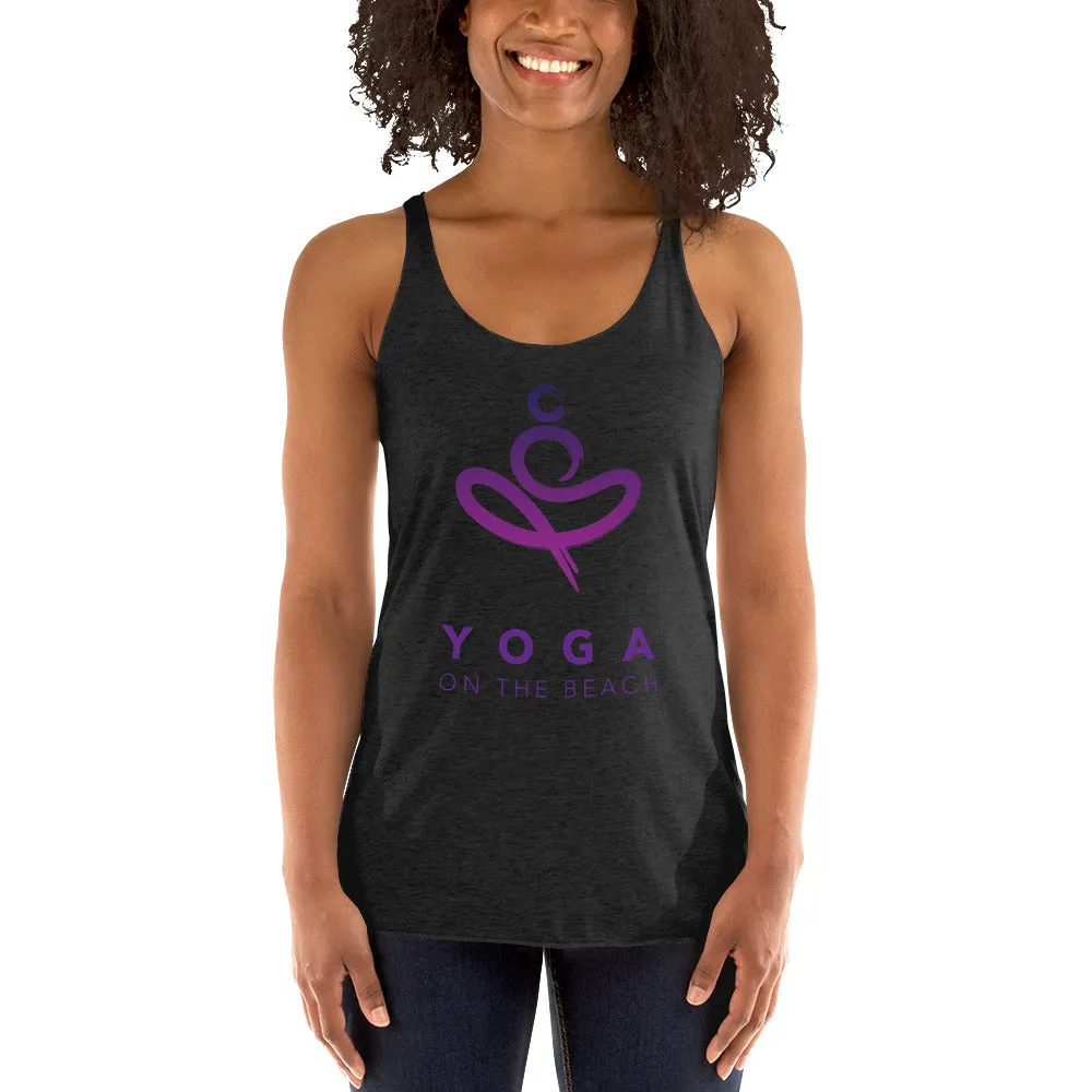 Yoga on the Beach (YOTB) - Women's Racerback Tank (Ombre Logo)