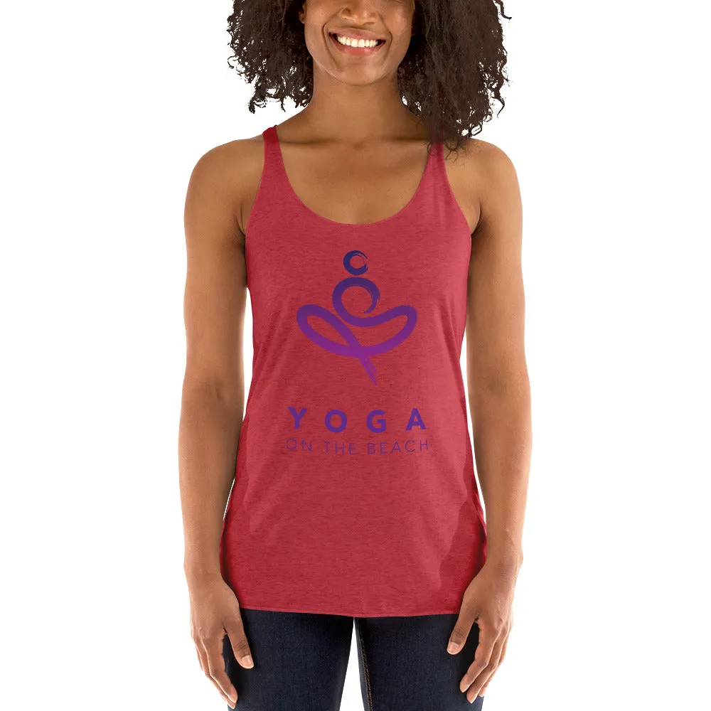 Yoga on the Beach (YOTB) - Women's Racerback Tank (Ombre Logo)