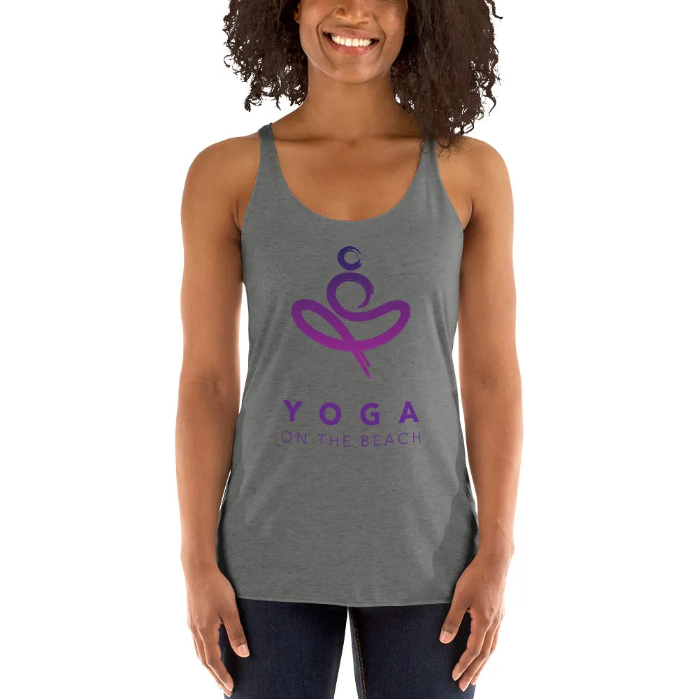 Yoga on the Beach (YOTB) - Women's Racerback Tank (Ombre Logo)