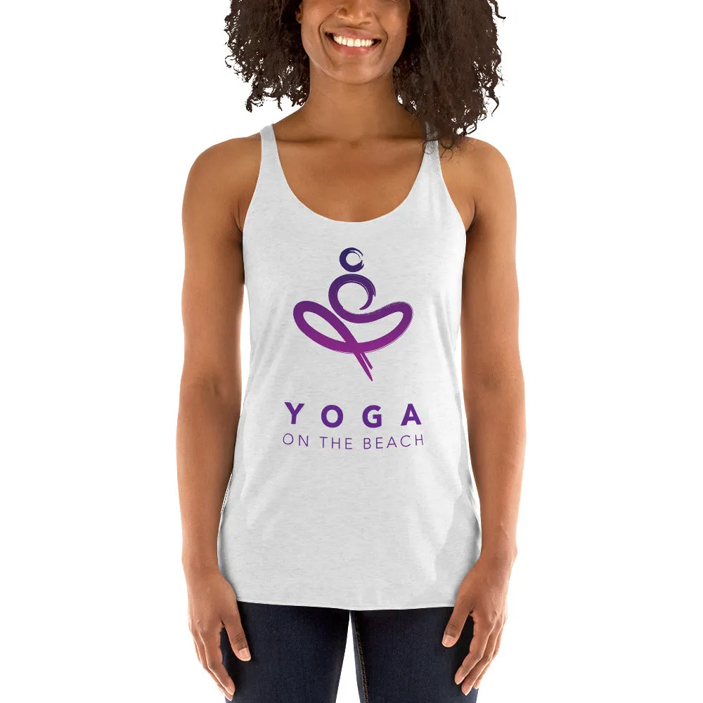 Yoga on the Beach (YOTB) - Women's Racerback Tank (Ombre Logo)