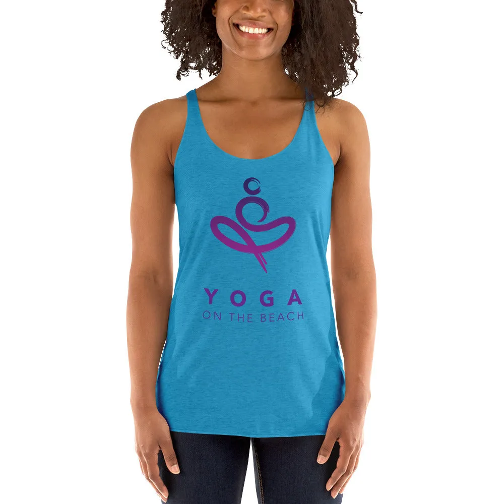 Yoga on the Beach (YOTB) - Women's Racerback Tank (Ombre Logo)