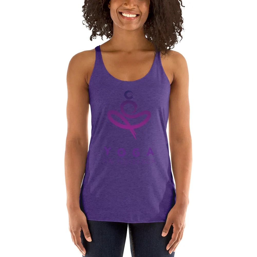 Yoga on the Beach (YOTB) - Women's Racerback Tank (Ombre Logo)