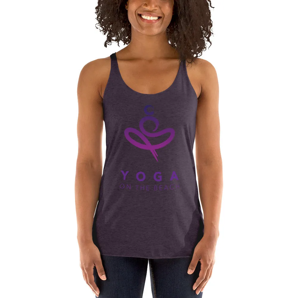 Yoga on the Beach (YOTB) - Women's Racerback Tank (Ombre Logo)