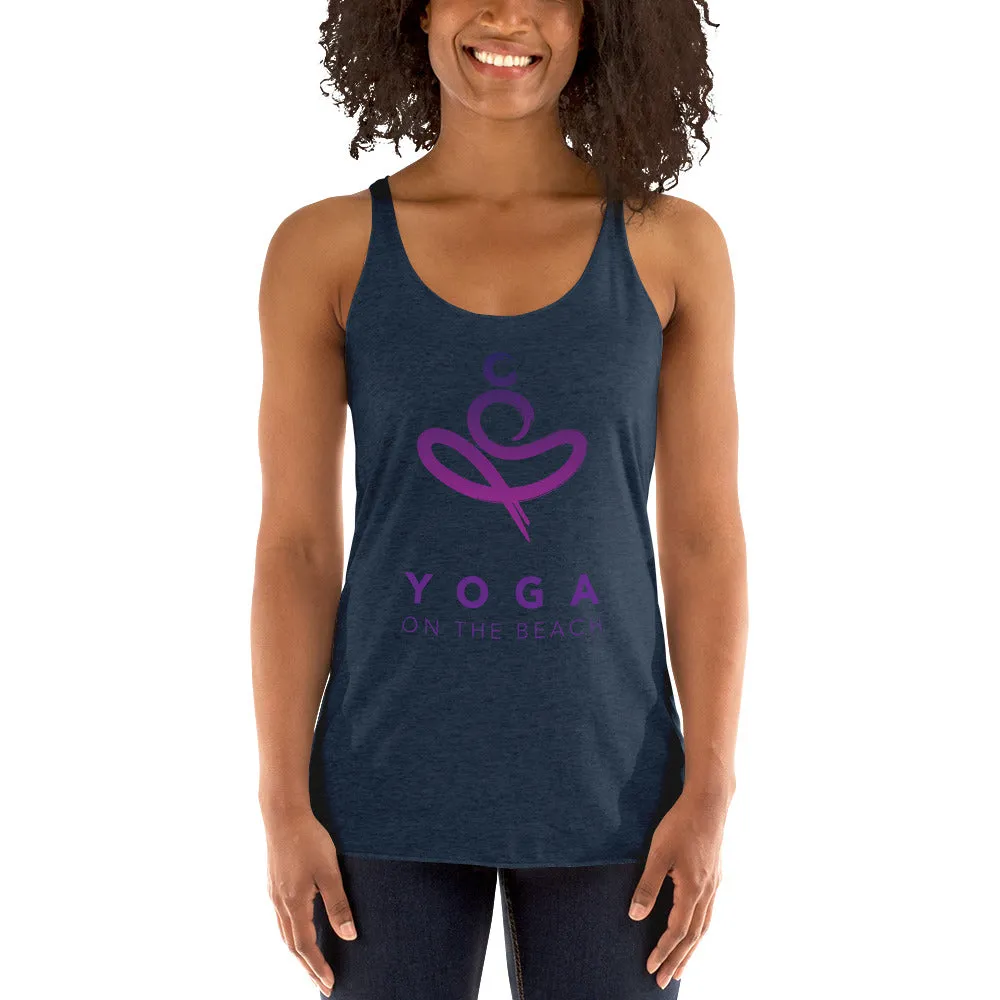 Yoga on the Beach (YOTB) - Women's Racerback Tank (Ombre Logo)