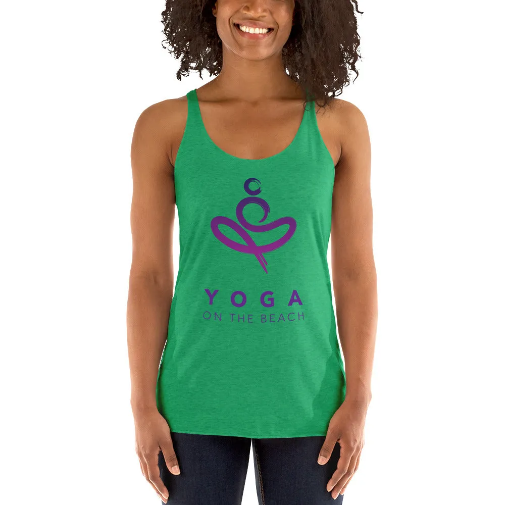 Yoga on the Beach (YOTB) - Women's Racerback Tank (Ombre Logo)