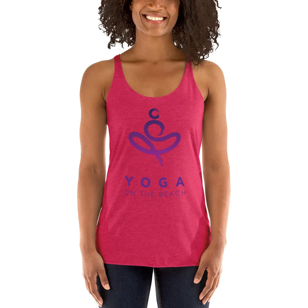 Yoga on the Beach (YOTB) - Women's Racerback Tank (Ombre Logo)