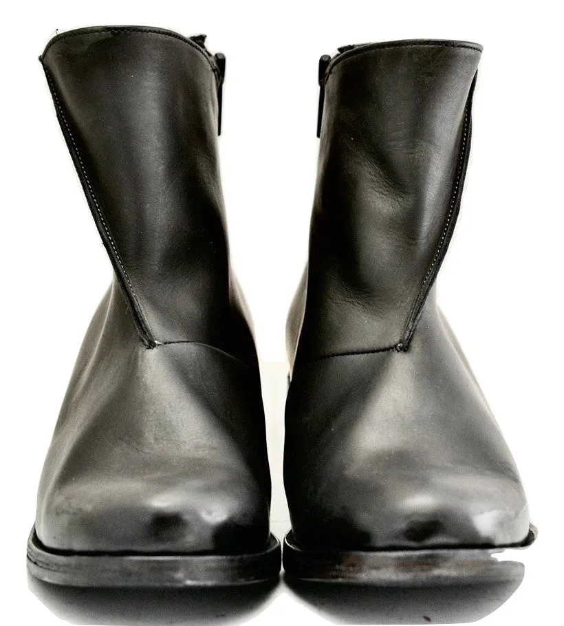 Zip back boot 2 |  Black | Calf